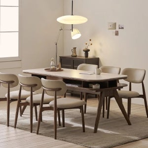 보니애가구 오슬로 6인용 저소음 테이블 포세린 세라믹 수납형 식탁세트 1800 (의자6)