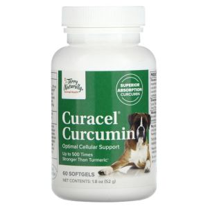 <b>테리내추럴리</b> (아이허브) Curacel 커큐민 옵티멀 세포 지원 반려견용 소프트젤 60정 해외직구