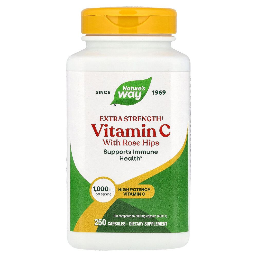 네이처스웨이 (아이허브) 로즈힙 함유 비타민C 엑스트라 스트렝스 캡슐 250정 해외직구