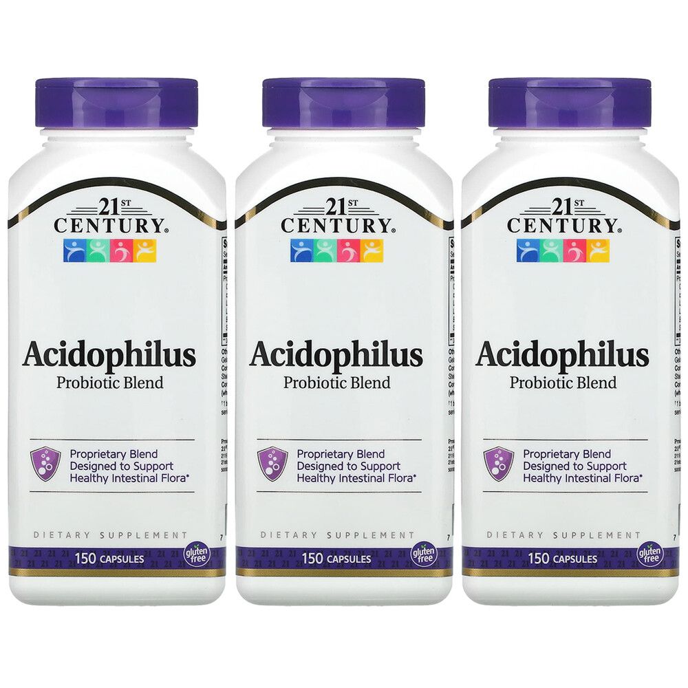 21세기센트리 (아이허브) 3개X 애시도필러스 프로바이오틱 혼합물 캡슐 150정 해외직구