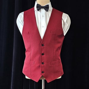 남자 와인 정장조끼 단품(L-4XL) 남자예복베스트 셋업수트 웨딩촬영 결혼식
