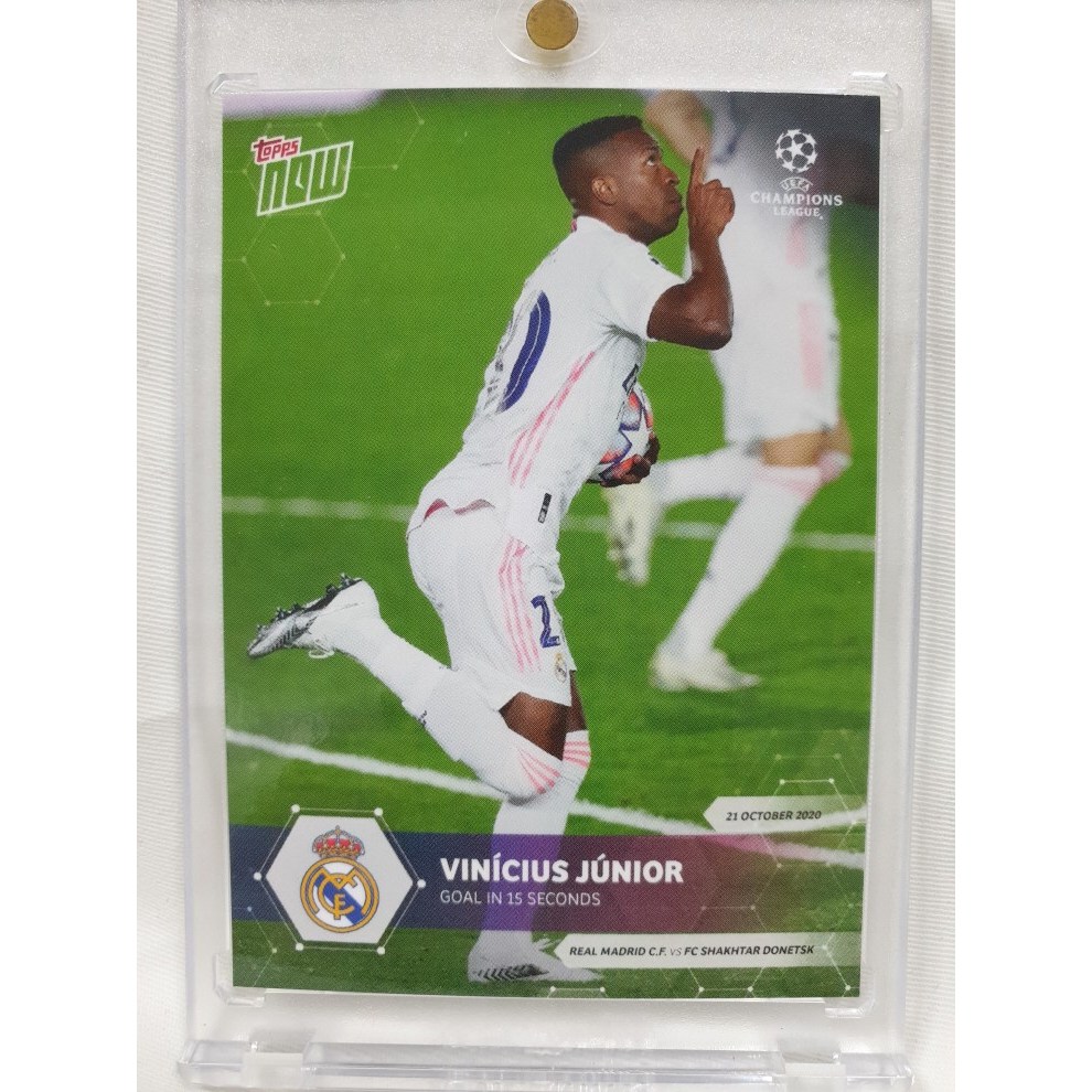 비니시우스 비니 주니어 2020 TOPPS NOW VINICIUS JUNIOR 탑스 나우 레알 마드리드 UEFA 챔피언스리그 유럽 축구 카드  1개