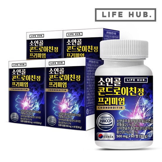 소연골 콘드로이친 정 프리미엄 4통 (240정) 8개월분  4개  60정