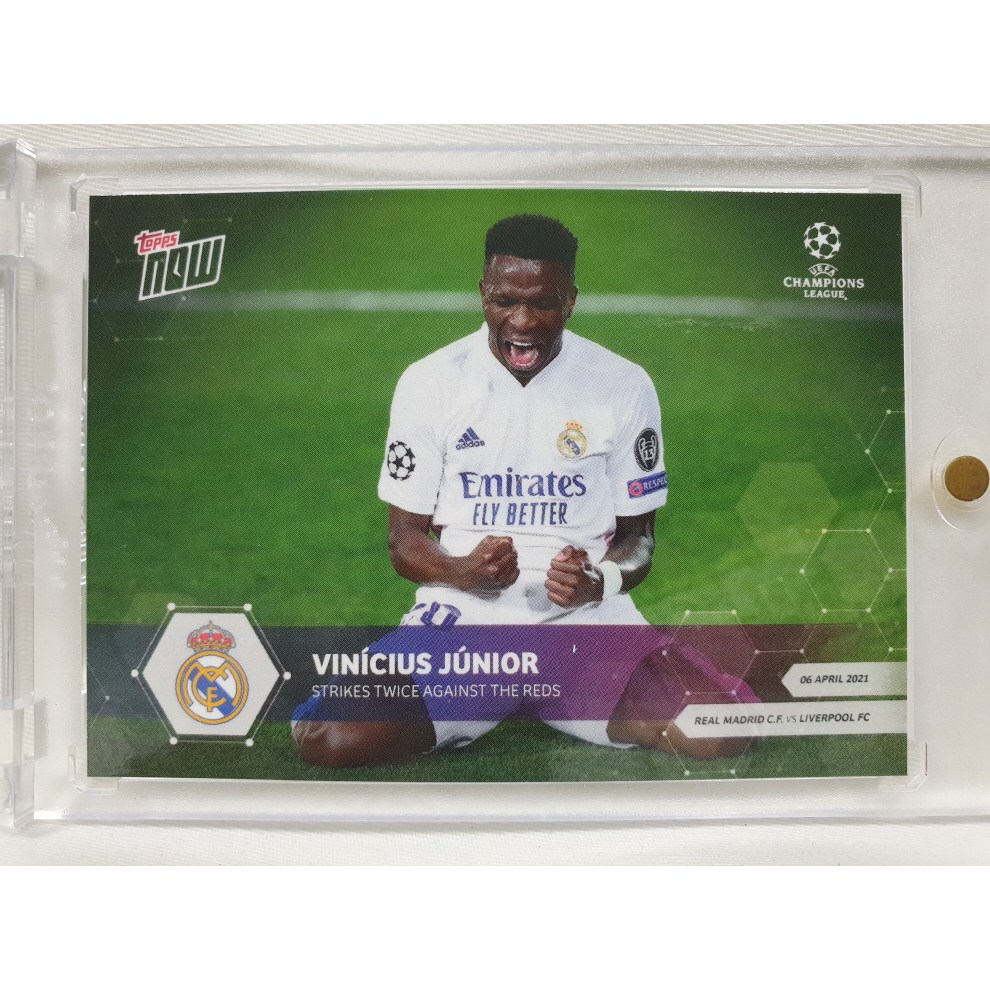 비니시우스 비니 주니어 2021 TOPPS NOW VINICIUS JUNIOR 탑스 나우 레알 마드리드 UEFA 챔피언스리그 유럽 축구 카드  1개