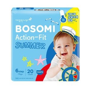 깨끗한나라 보솜이 액션핏 썸머 팬티 점보형 20개입