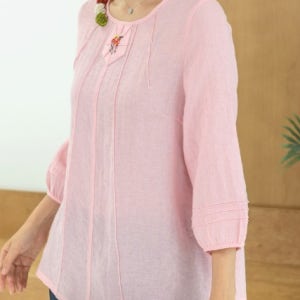 화사자수블라우스 [ TS2436 ]