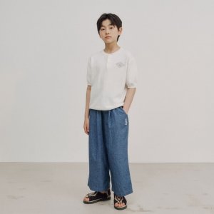 린넨라이크 샌디 팬츠 블루
