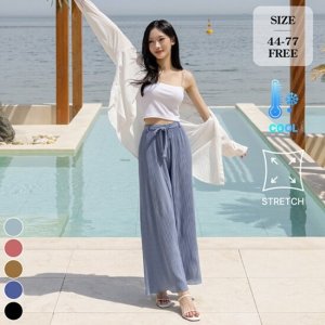 포레스트핏 밴딩 플리츠 스판 와이드 팬츠 (P2513) [ 기준가   16,800 ]