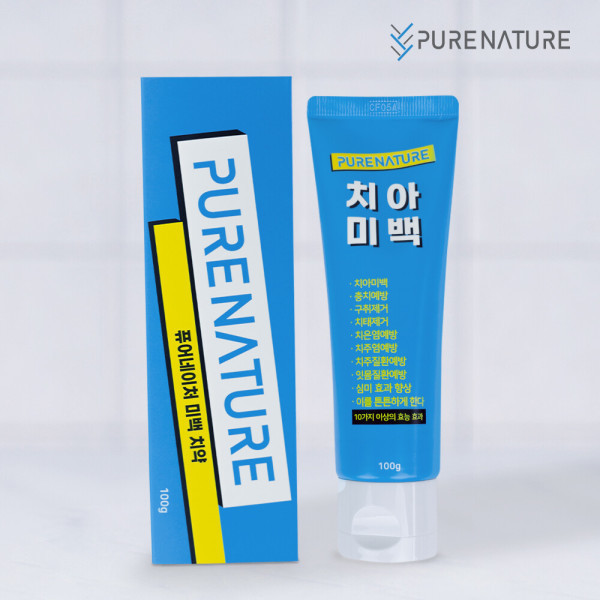 [퓨어네이처] 퓨어네이처 치과치약 무불소 미백치약 100g 4개