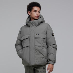 내셔널지오그래픽 N234UDW901 듀공 후드 가슴포켓 숏다운 점퍼 LICHEN KHAKI