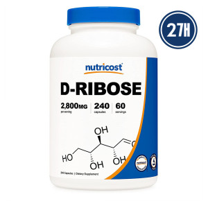 2개 Nutricost D Ribose 700mg 리보스 240캡슐