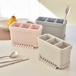 퀴진드마망 실리콘 수저통(3구)