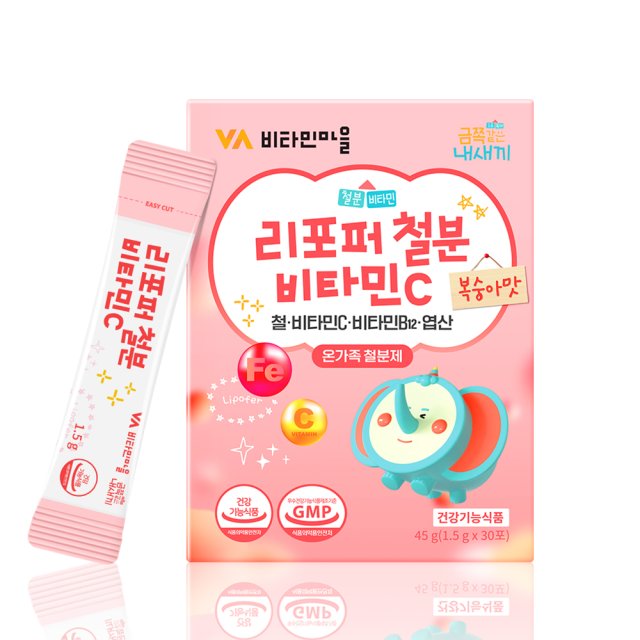 비타민마을 리포퍼 철분제 비타민C 1.5g x 30포, 2개