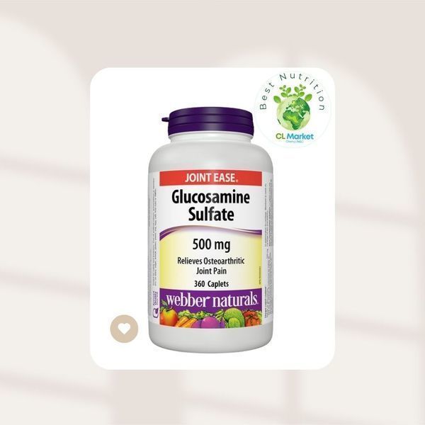 <b>웨버</b>네츄럴 글루코사민 설페이트 <b>연골</b>조인트핏 500mg 360정 부모님 선물
