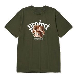 btss09 과연 곰이 귀여울까 로고 그래픽 반팔티셔츠