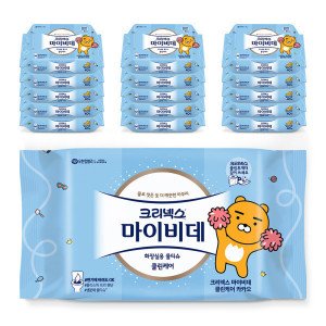 크리넥스 크리넥스 마이비데 클린케어 카카오40매 16팩/화장실/물티슈