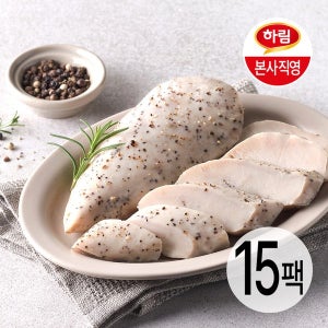하림 수비드 닭가슴살 블랙페퍼 100g 15팩
