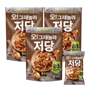 마켓오 오리온 오그래놀라 저당 통보리 360g x 3개 + 오그래놀라 저당 통보리 미니백 30g 증정