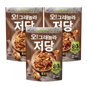 마켓오 오리온 오그래놀라 저당 통보리 360g x 3개