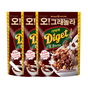 마켓오네이처 오그래놀라 다이제 초코츄러스 300g x3개