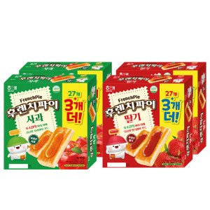 해태제과 후렌치파이 딸기 27+3 (2개) + 후렌치파이 사과 27+3 (2개)