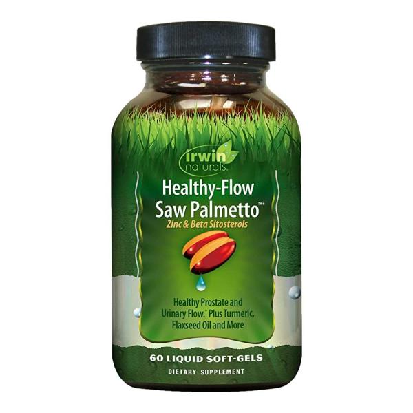 <b>어윈</b>네츄럴 Irwin Naturals Healthy Flow 쏘팔메토 아연 <b>베타</b> 시토스테롤 강황 쐐기풀 및 호박 씨앗 함