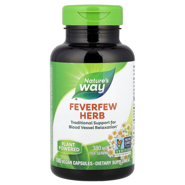 Natures Way 피버퓨 허브 380mg 베지 캡슐 180정