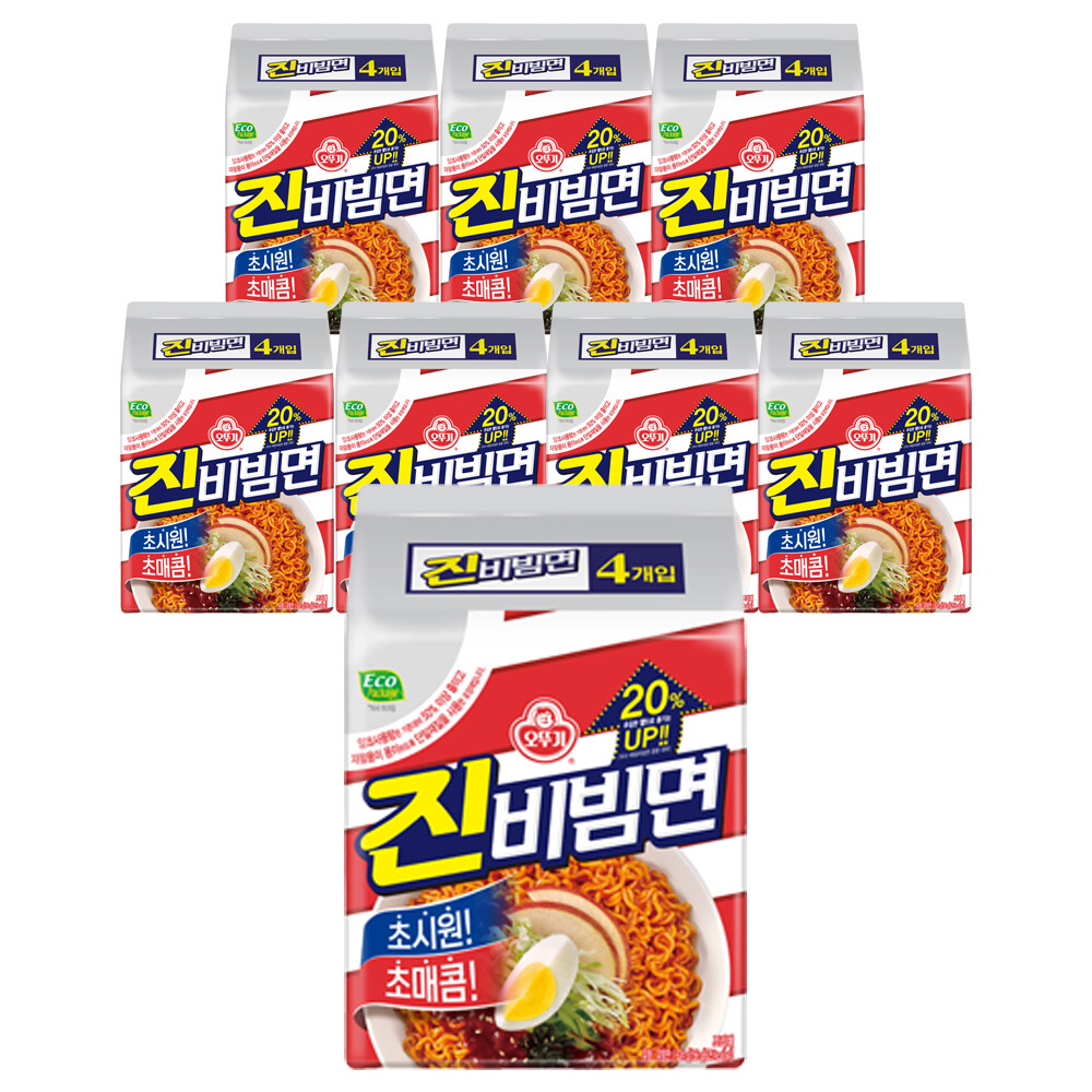 오뚜기 진비빔면 156g 4개입x2팩 (4,650원) (와우무료)