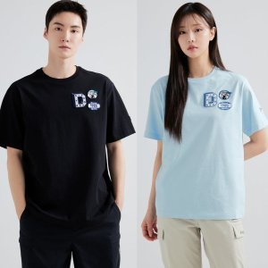 [신세계백화점]디스커버리 (대구신세계)24S/S 디스커버리 DXRS5K043 킨조 바시티 멀티 와펜 티셔츠 반팔 남여 커플 티셔츠