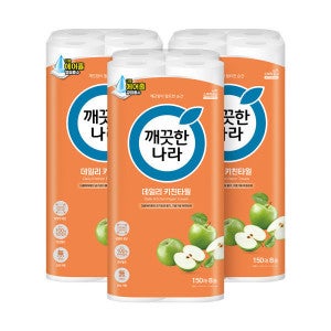 깨끗한나라 깨끗한나라 데일리 키친타올 150매 8롤 3팩