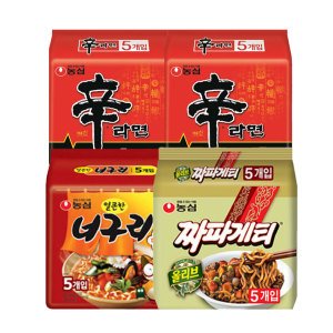 농심 신라면 10입 + 너구리 5입 + 짜파게티 5입 (총 20봉)