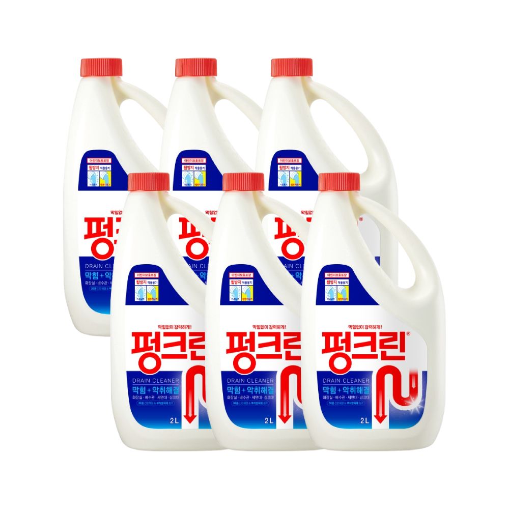 펑크린 펑크린 2L 6개 /배수구클리너 배수구세정제