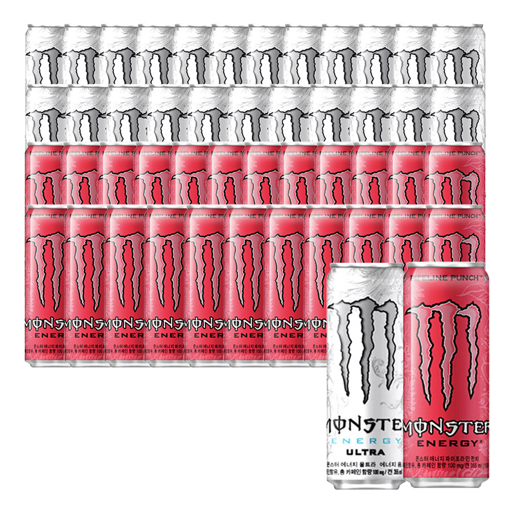 몬스터 에너지 울트라+파이프라인펀치 355ml 48캔 (각 24캔) (46,780원) (무료)