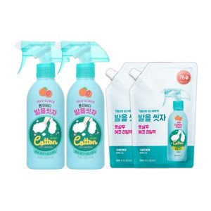 온더바디 온더바디 코튼풋 발을씻자 풋샴푸 자몽 385ml 2개+리필 500ml 2개