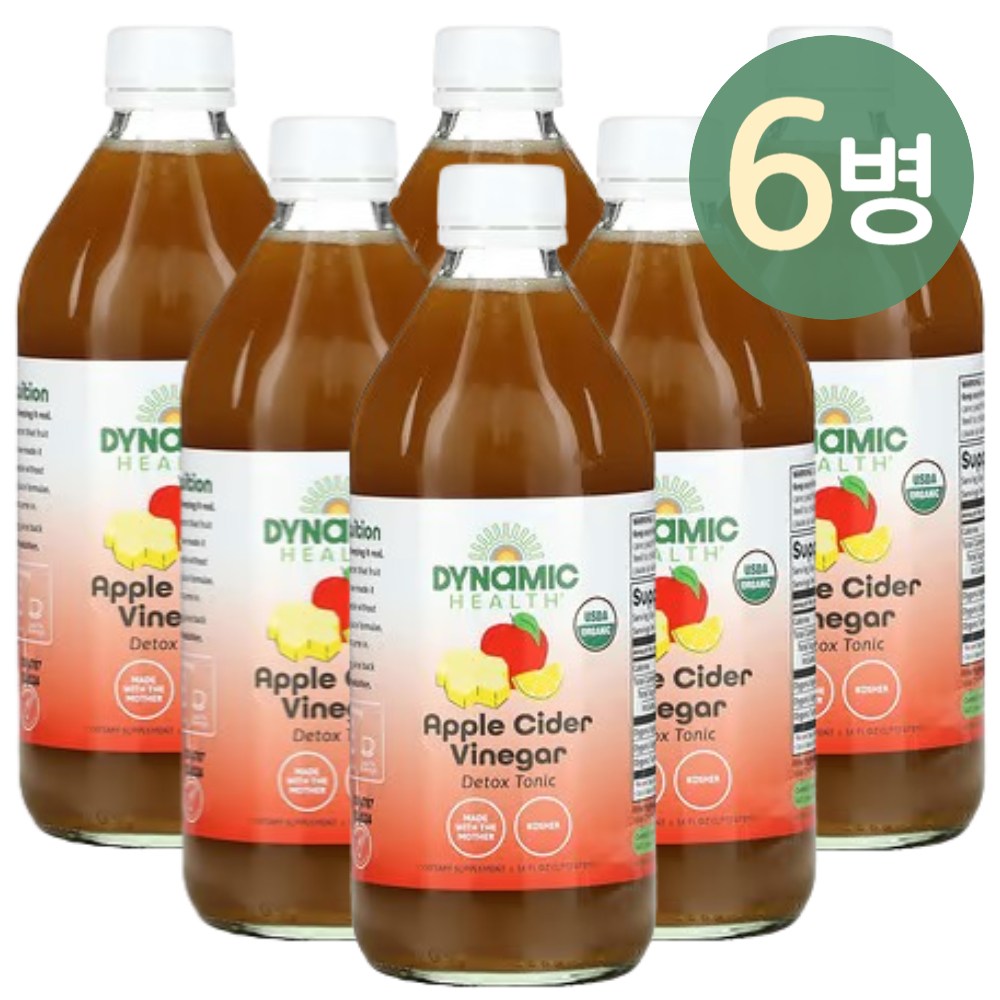 애사비 <b>디톡스</b> 토닉 473ml 에사비 <b>애플사이다 비니거</b> 비네거 주스 사과식초 6병  6개