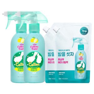 온더바디 온더바디 코튼풋 발을씻자 풋샴푸 레몬향 본품 385ml 2개+ 레몬향 리필 500ml 2개