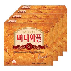 크라운 버터와플 316g 4팩