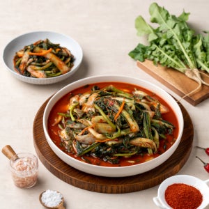 보성녹차김치 (신선집중) 얼갈이+열무김치 2kg 전라도 보성엔 녹차 별미 김치 /국내산 100%/당일제조/HACCP인증
