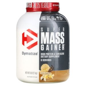 <b>다이마티즈뉴트리션</b> (아이허브) Super Mass Gainer 고메 바닐라 2.7kg (6 lbs) 해외직구