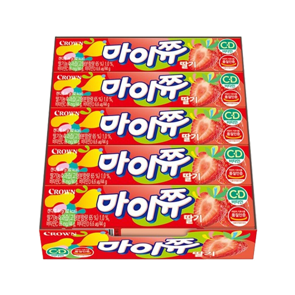 크라운 마이쮸 딸기 스틱 트레이