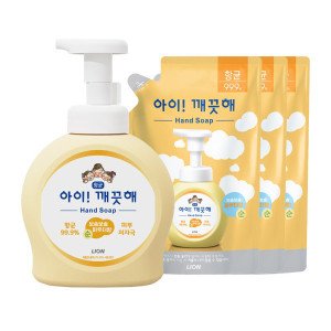 아이깨끗해 아이깨끗해 핸드워시 순향 용기 490ml 용기 1개+450ml 리필 3개