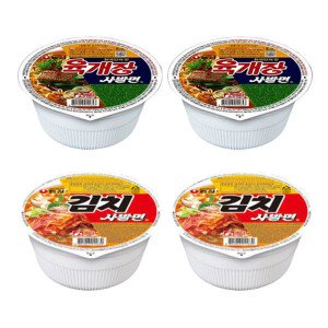 농심 육개장사발면12개 + 김치사발면12개 (총24개)