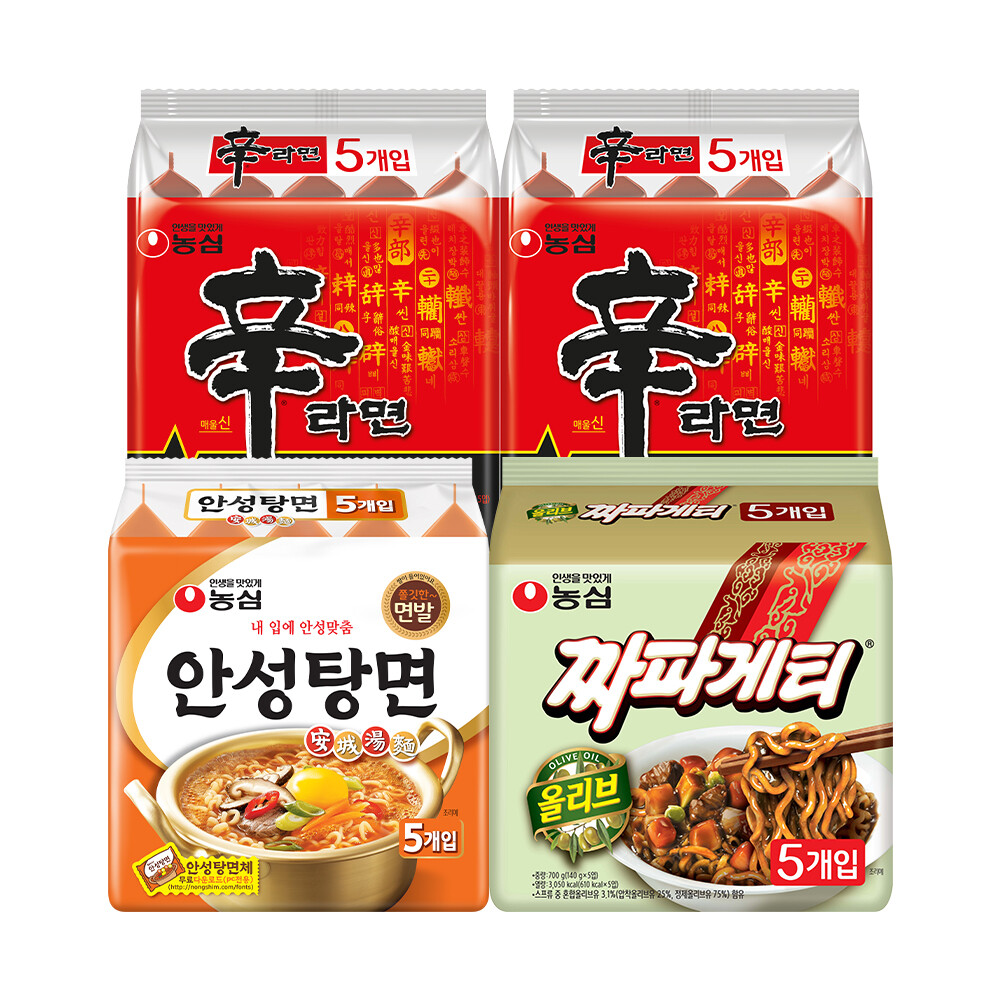 신라면10입 +안성탕면5입 +짜파게티5입 (총 20봉) (13,320원) (무료)