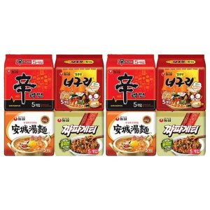 농심 신라면(10)+안성탕면(10)+너구리(10)+짜파게티(10) (총40개)