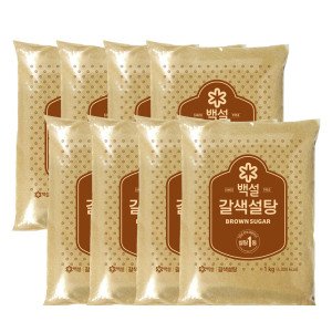백설 백설 갈색 설탕 1kg 8봉