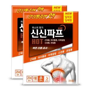 코스트코 <b>신신제약</b> 신신파프 일체형 핫25매 X 2박스 50매 부모님 중장년 <b>직장인</b> 명절 선물