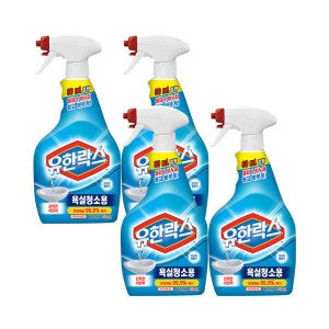 유한락스 욕실청소용 650ml 4개