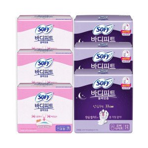 쏘피 쏘피 바디피트 볼록맞춤 대형 16Px3+오버나이트 12Px3 +증정)중형 16p