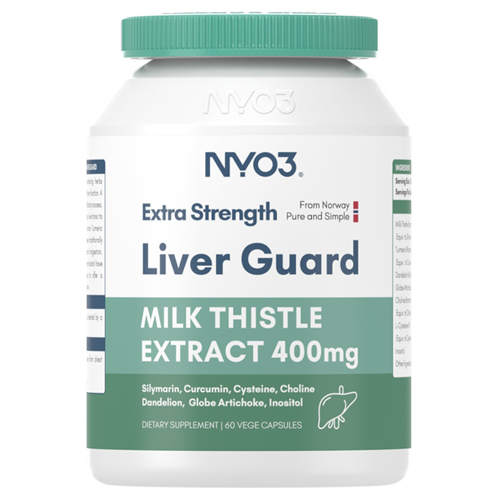 NYO3 <b>엑스트라</b> 스트랭스 <b>리버</b> 밀크씨슬 엑스트랙트 400mg 베지 캡슐  1개  60정