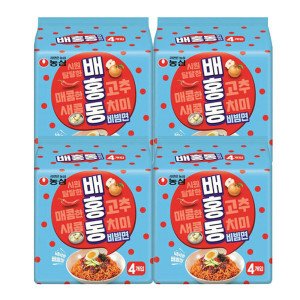 농심 배홍동 비빔면 137g X 4입 4개(총16개)